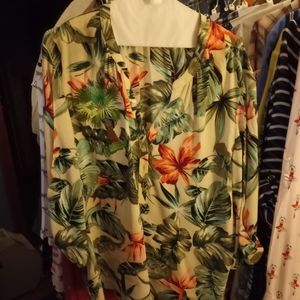 New York & Co. Tropical print blouse